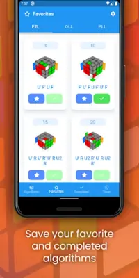 3x3 Cube Fridrich Algorithms android App screenshot 2